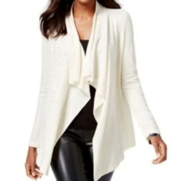 Inc International Concepts embellished open front cardigan sweater - Picture 1 of 11